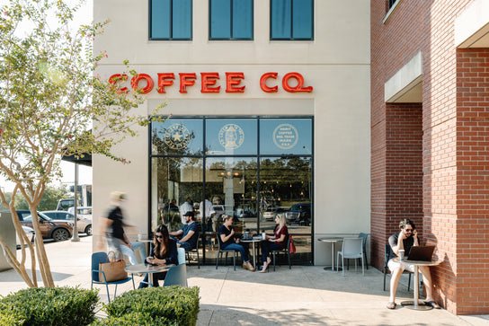 Exterior seating at Merit Coffee Georgetown